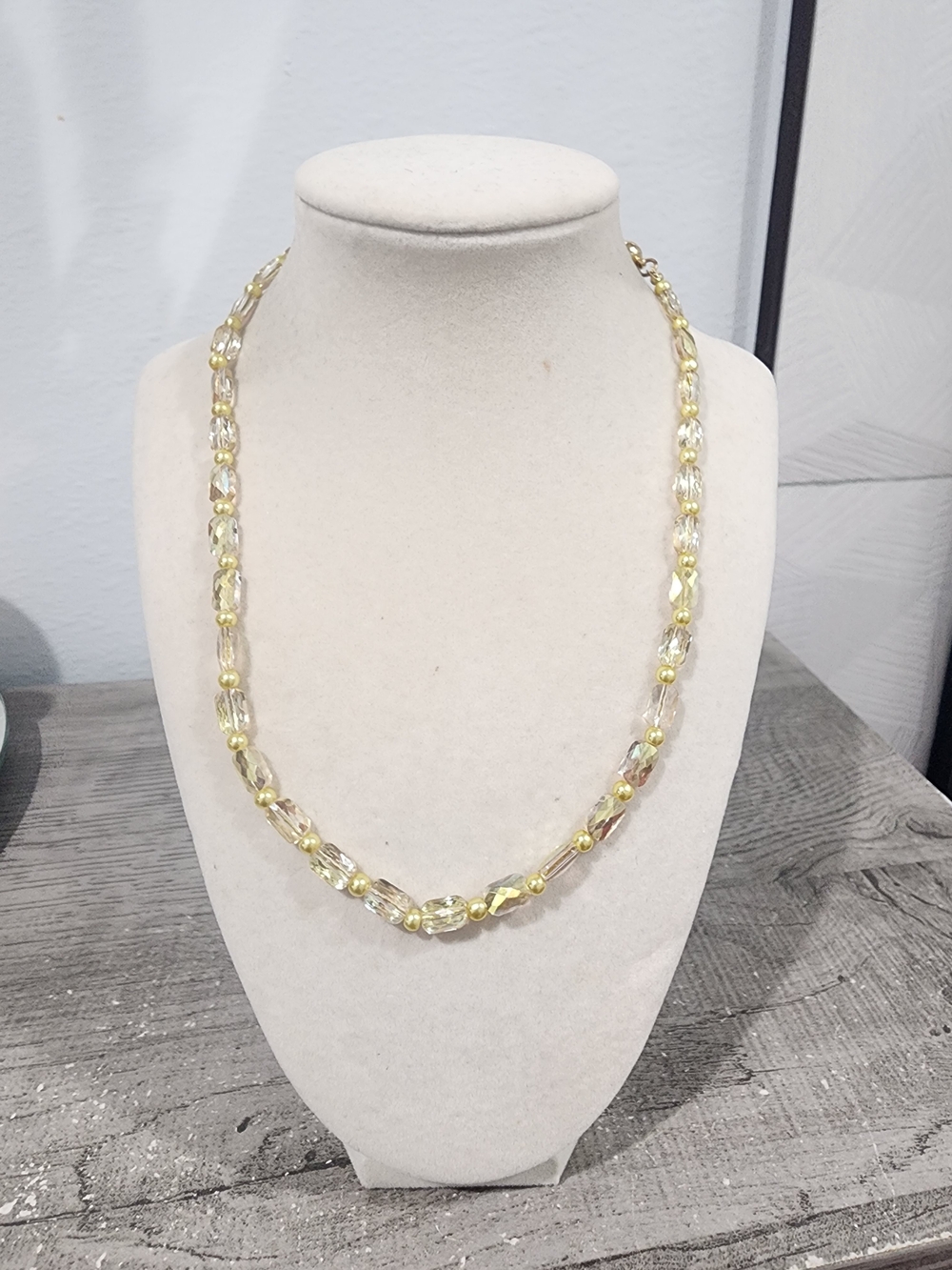 Elegant Yellow Beaded Necklace - Alexa Rae